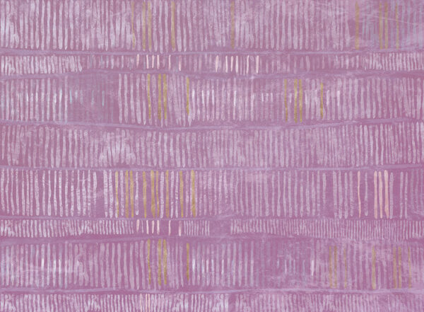 Tapete mit goldenen und rosa geometrischen Linien auf einer schäbigen Textur