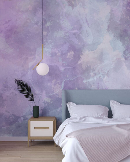 Fototapete mit einer hellen Textur aus Seifenflecken im Schlafzimmer