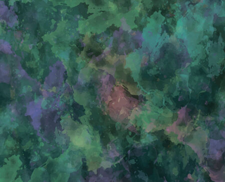 Kunst-Fototapete mit abstrakten Spritzern aus grüner und violetter Farbe
