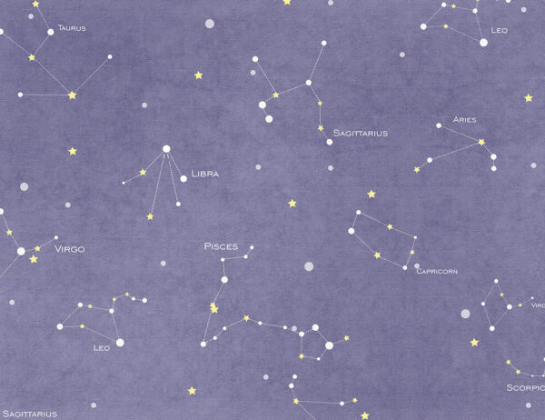 Fototapete Sternbilder auf lila strukturiertem Hintergrund