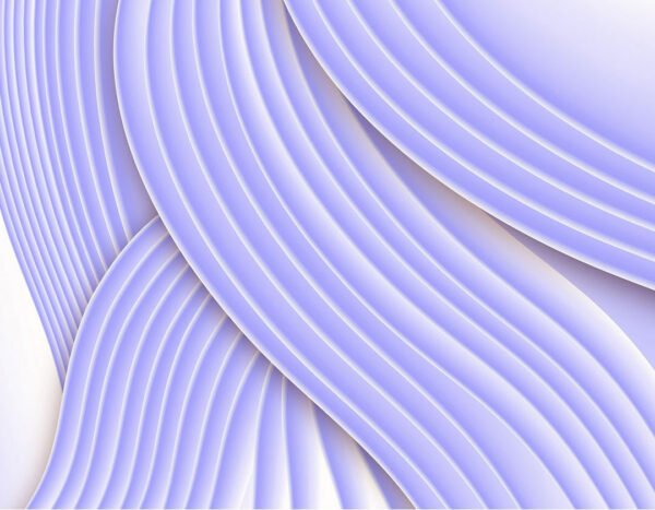 3D Tapete Abstraktion mit volumetrischen lila geschwungene linien
