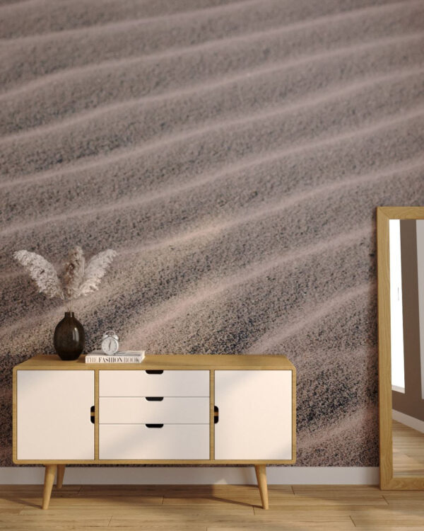 Fototapete mit hochwertiger Sanddünen Struktur für das Schlafzimmer