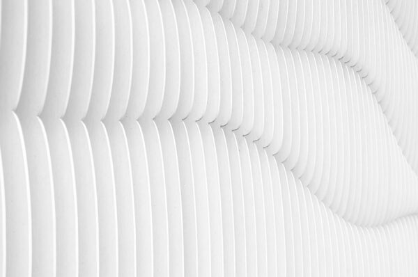 Fototapete mit abstrakter Textur aus geometrischen weißen Wellenformen