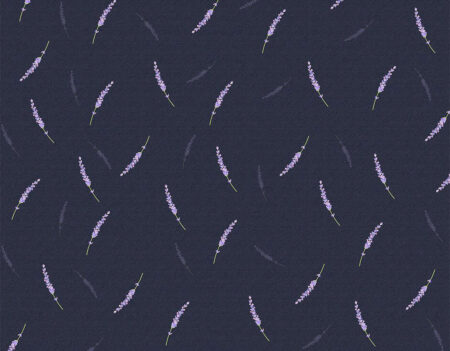 Designer Fototapeten Muster mit Lavendel auf strukturiertem lila-schwarzem Hintergrund