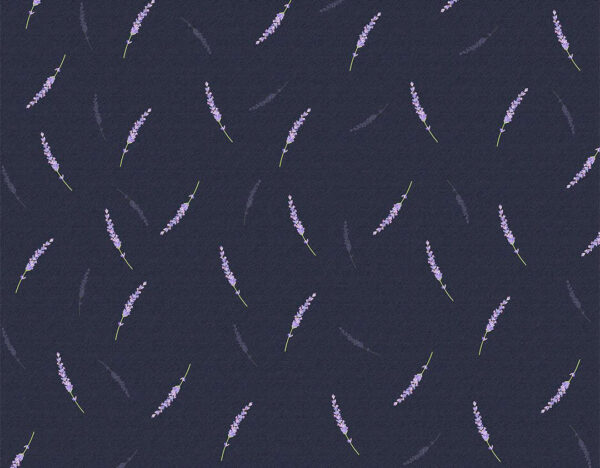 Designer Fototapeten Muster mit Lavendel auf strukturiertem lila-schwarzem Hintergrund