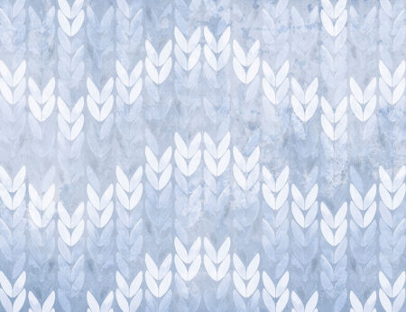 Hellblaue Fototapete mit Strickstrukturmuster