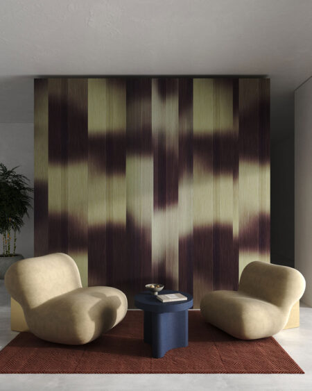 Fototapete Textur aus geraden Streifen in Khaki- und Brauntönen für Wohnzimmer