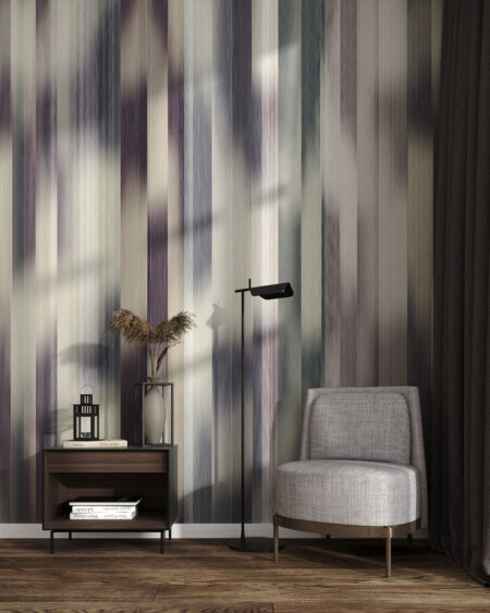 Fototapete Moderne Kunst mit Streifen in bunten Farbverläufen für das Schlafzimmer