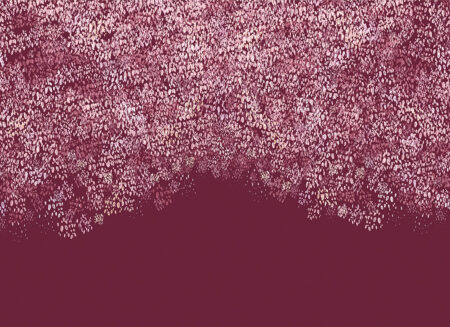 Abstrakte Fototapete mit weißem Farbverlauf auf violettem Hintergrund