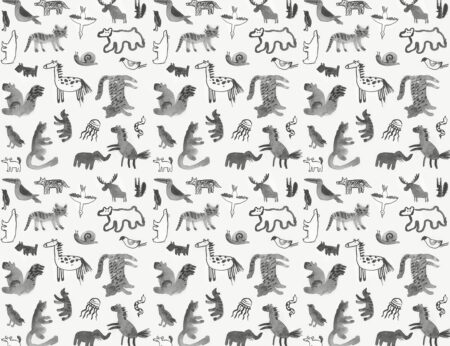 Aquarell abstrakte minimalistische Tiere Fototapeten