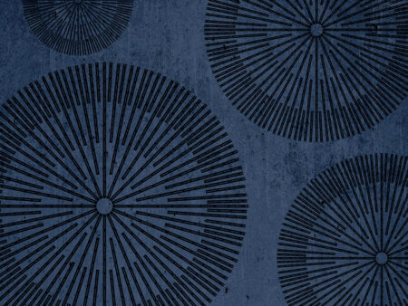 Abstrakte blaue geometrische Fototapete mit Kreisen