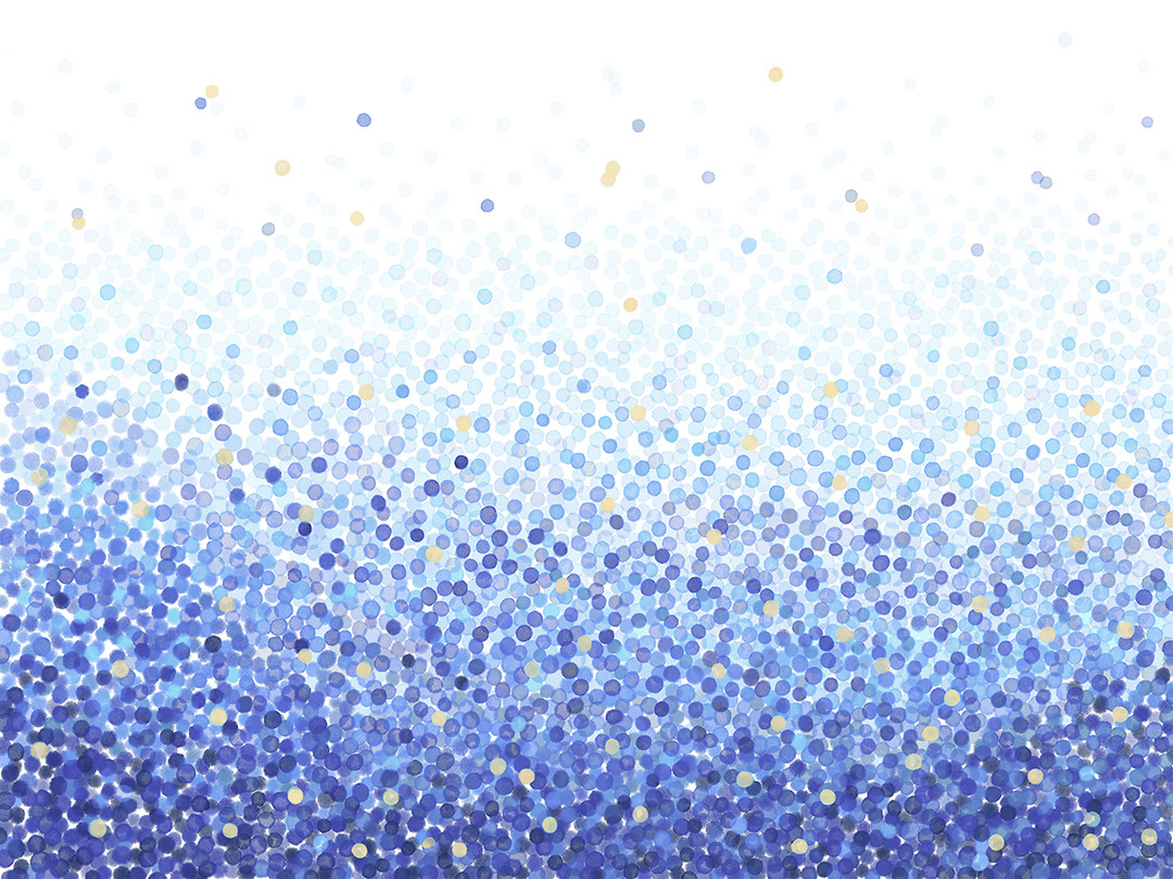 Fototapete Konfetti mit Farbverlauf in Blau