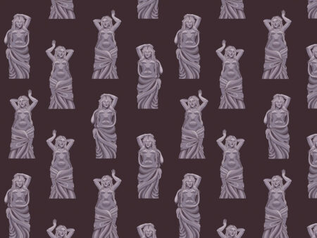 Griechische Statuen auf dunklem Hintergrund gemusterte Fototapeten