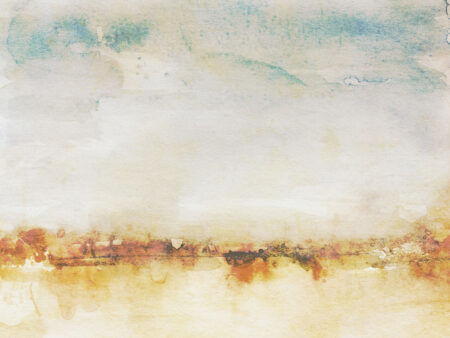 Aquarell, blau und orange, abstrakte Fototapete mit Farbverlauf