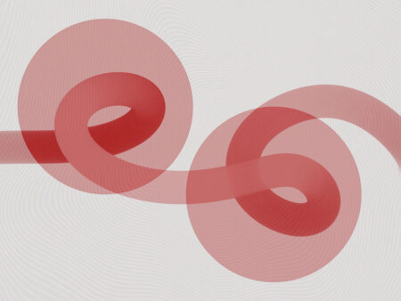 Abstrakte leuchtend rote Formen Fototapete