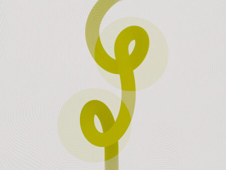 Abstrakte asymmetrische grüne Formen Fototapeten