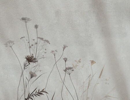 Minimalistische helle florale Fototapete
