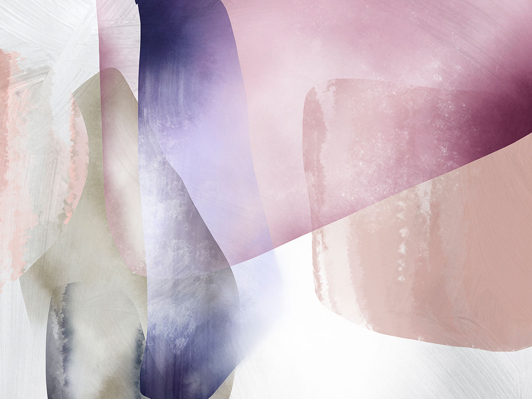 Aquarell abstrakter lila Druck Fototapete
