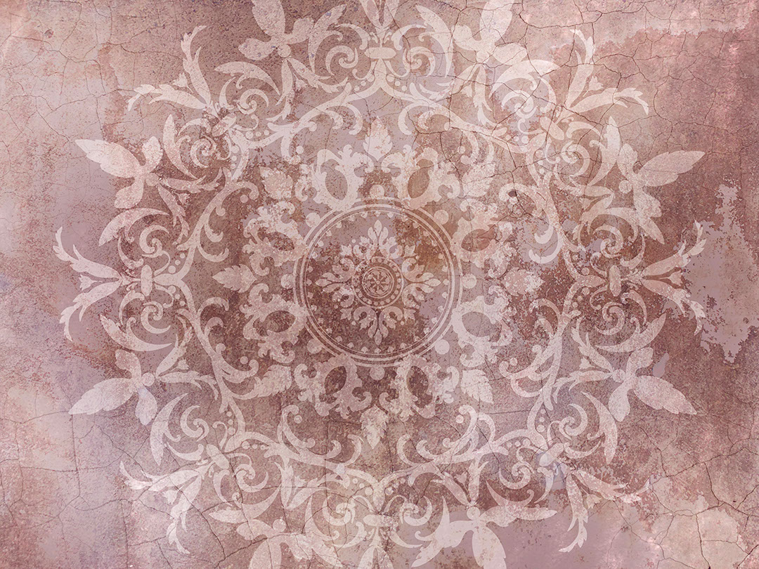 Strukturierte rosa Mandala-Fototapeten