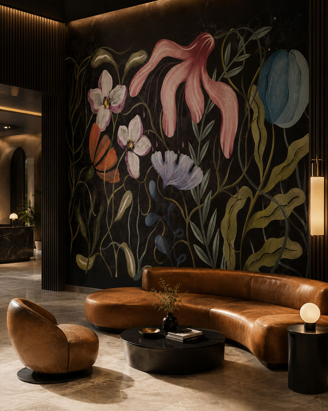 22190 Fototapeten Floralia Noir – Bild 1