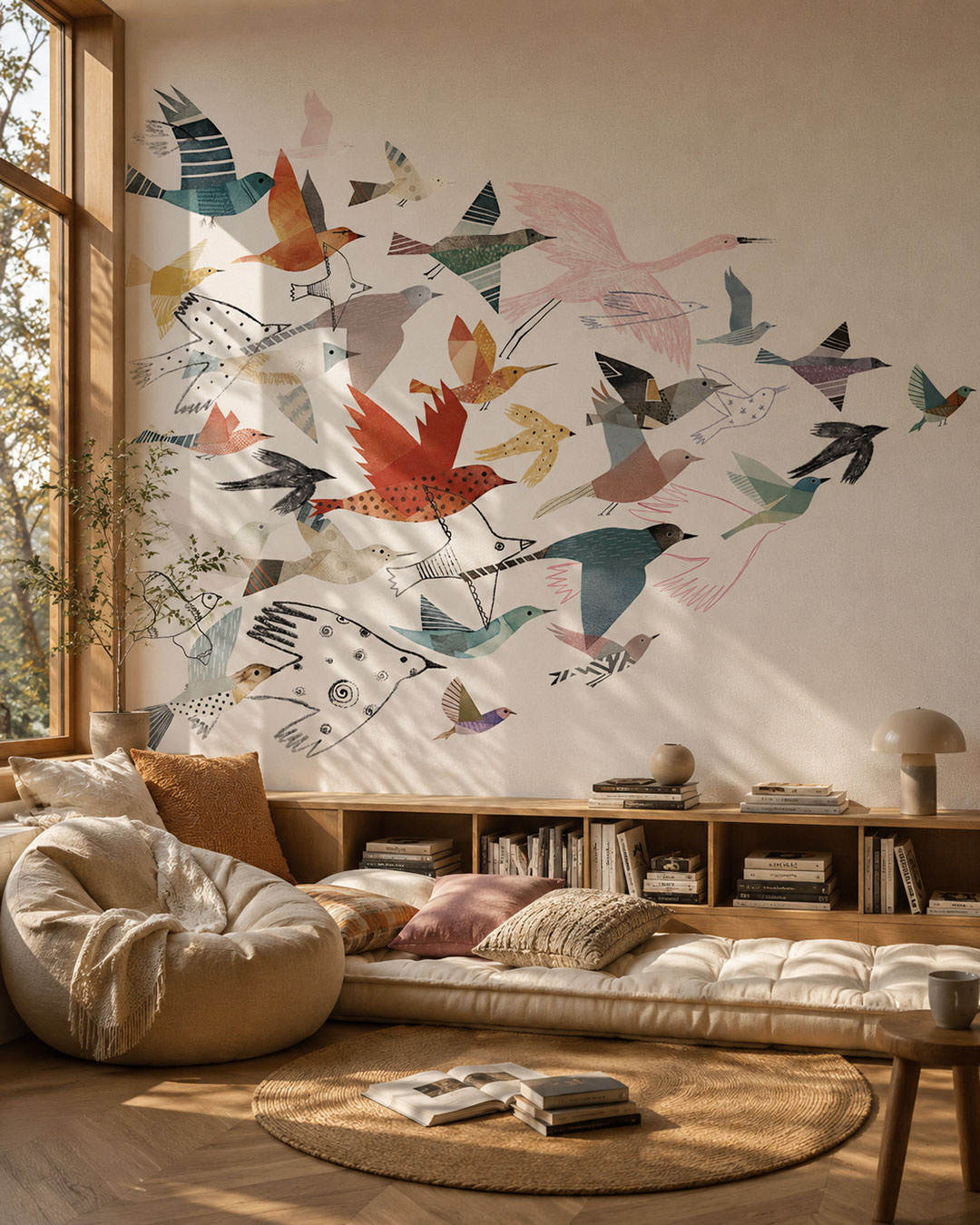 22200 Fototapeten Bird Collage – Bild 1